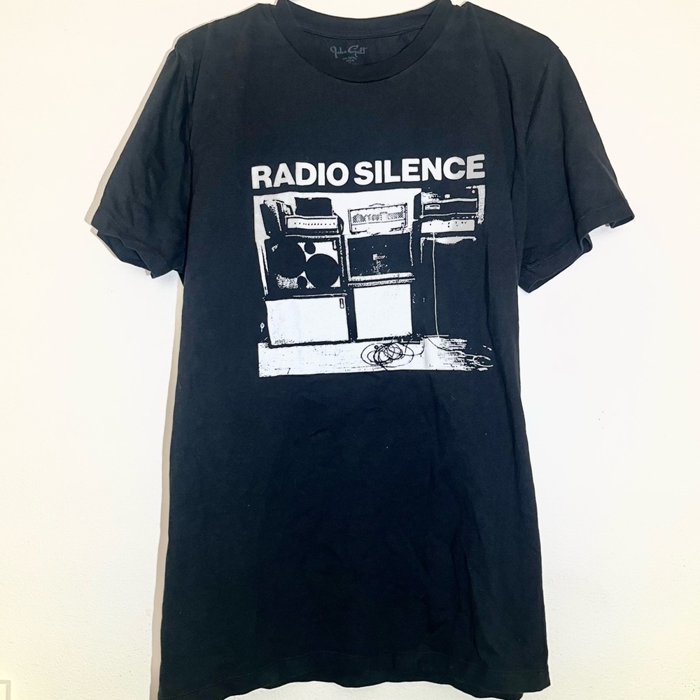 Brandy Melville Black Radio Silence T-Shirt
